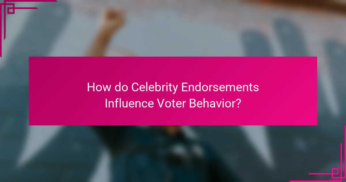 How do Celebrity Endorsements Influence Voter Behavior?