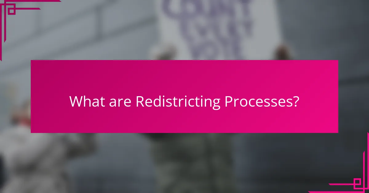 What are Redistricting Processes?