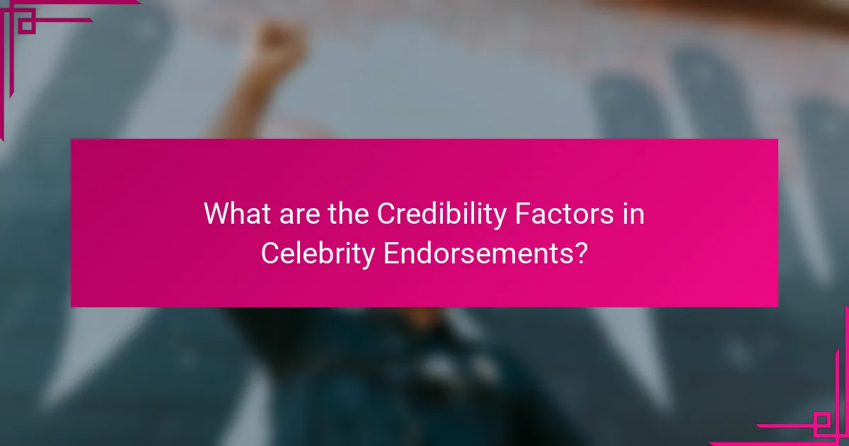 What are the Credibility Factors in Celebrity Endorsements?