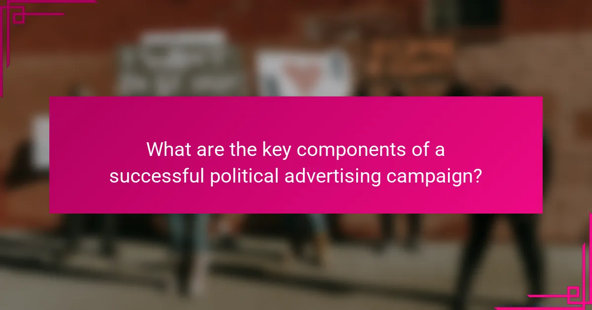 What are the key components of a successful political advertising campaign?