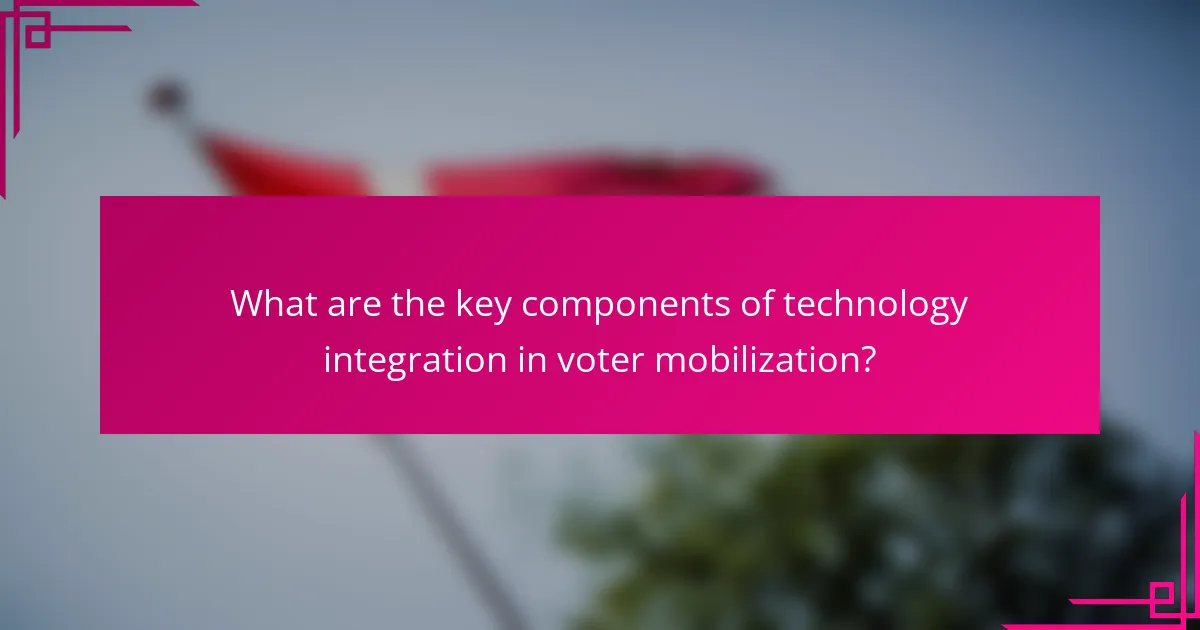 What are the key components of technology integration in voter mobilization?