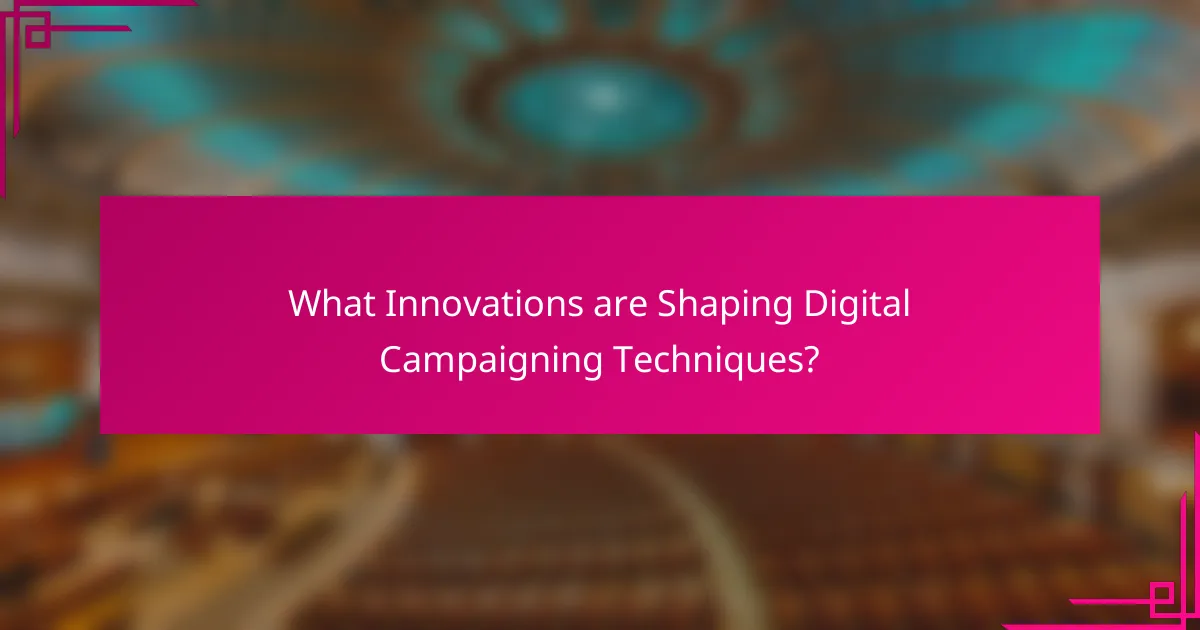 What Innovations are Shaping Digital Campaigning Techniques?