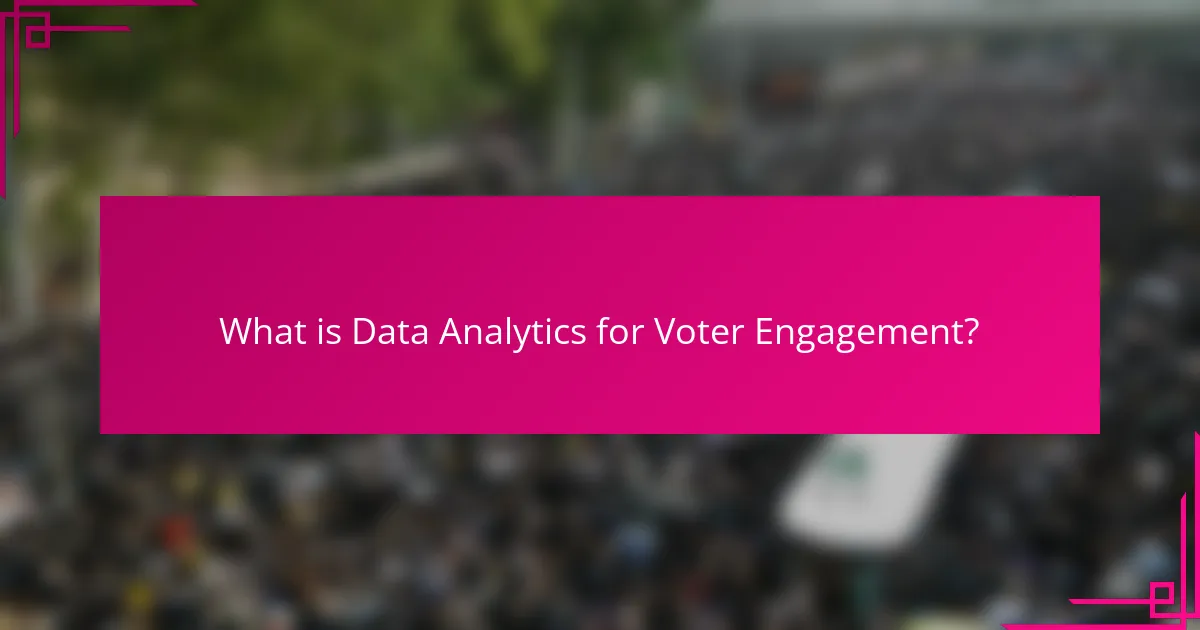 What is Data Analytics for Voter Engagement?