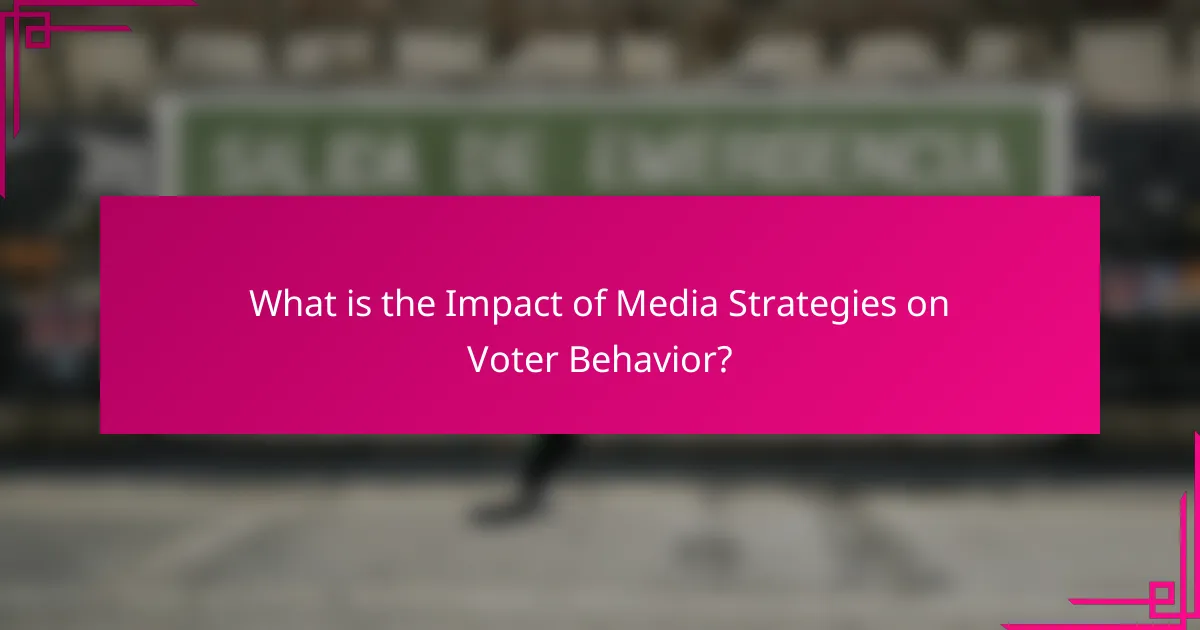 What is the Impact of Media Strategies on Voter Behavior?