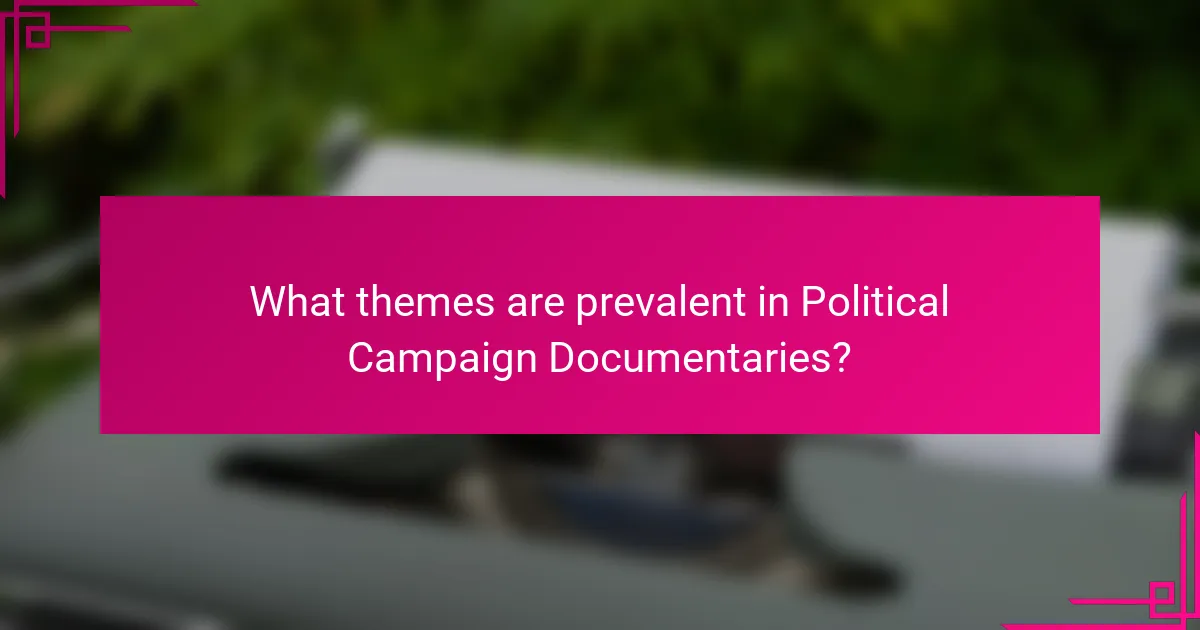 What themes are prevalent in Political Campaign Documentaries?